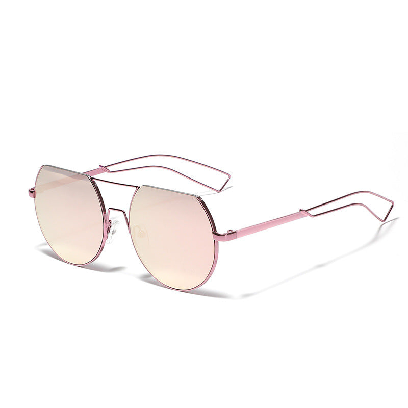 Women's geometric sunglasses with translucent lenses and stylish metal frame Kalsten