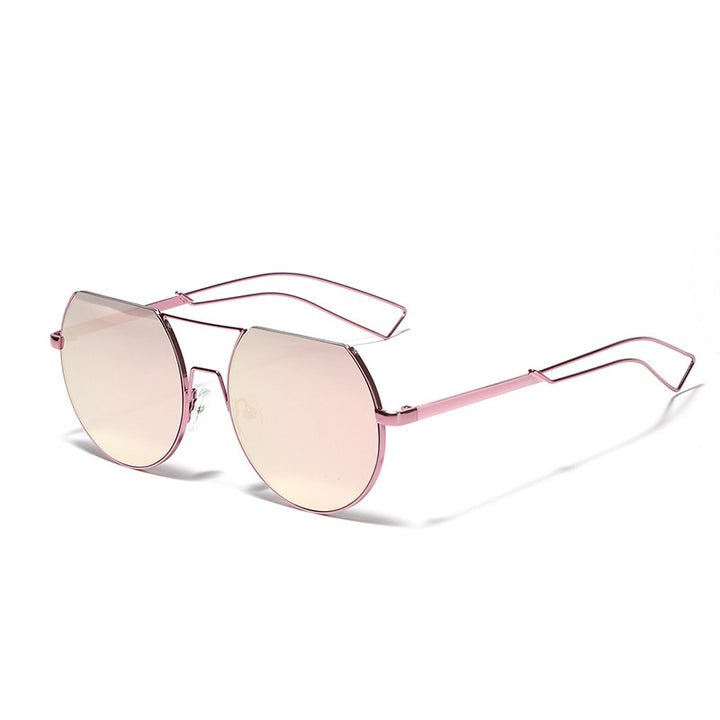 Women's geometric sunglasses with translucent lenses and stylish metal frame Kalsten