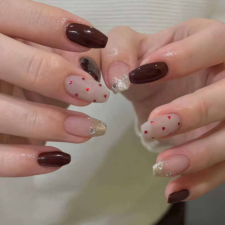 Heart-Themed Nail Art Extensions Kalsten