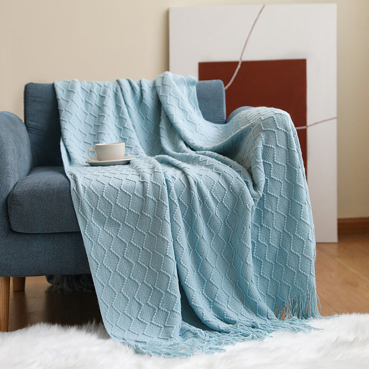 Textured Woven Throw Blanket