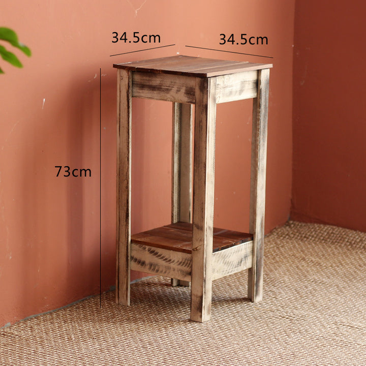 Handmade side table made of solid wood Kalsten