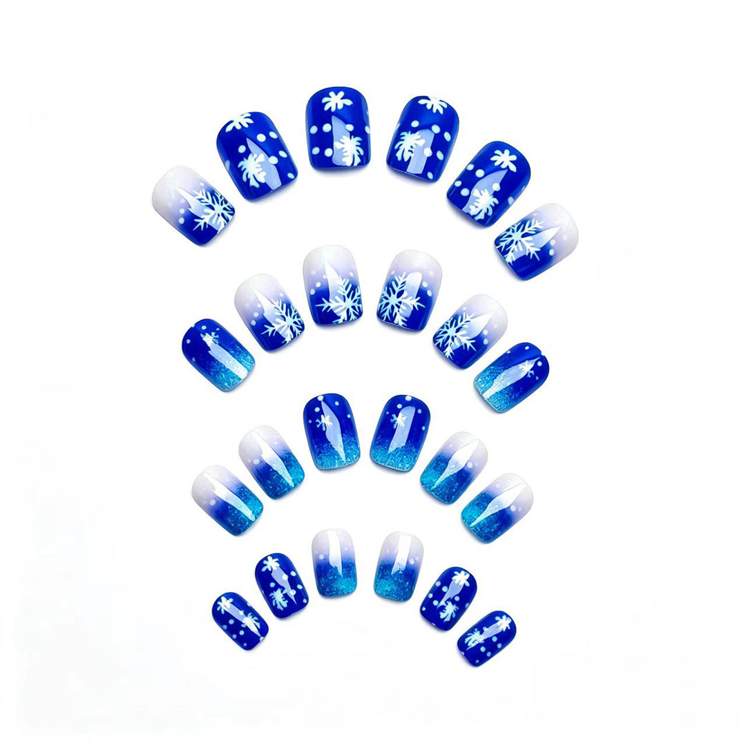 Winter-Themed Snowflake Nail Art Kalsten
