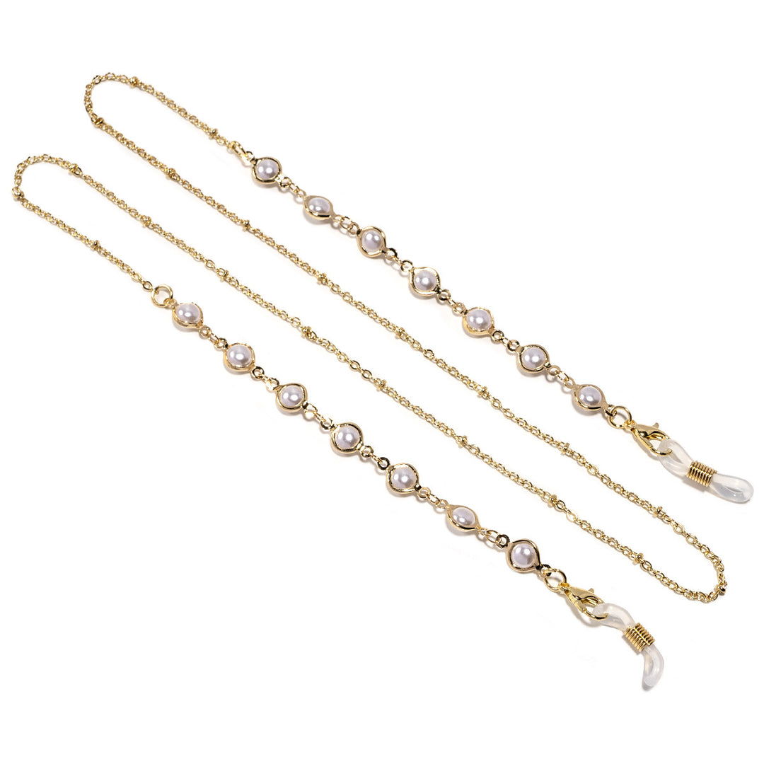 Elegant Pearl-Embellished Glasses Chain Kalsten