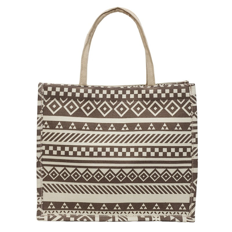 Decorative Elephant Print Shopping Bag