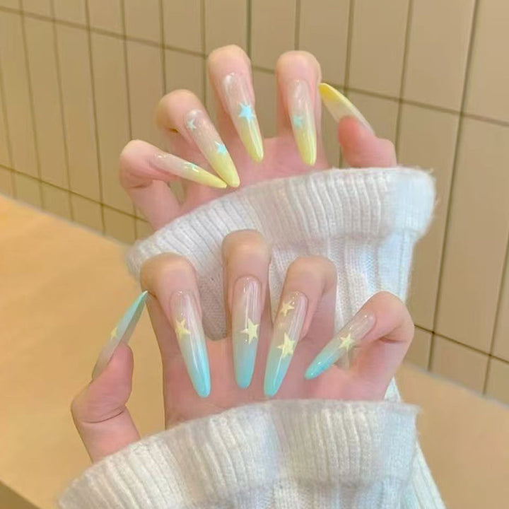Artistic Long Stiletto Nail Enhancements Kalsten