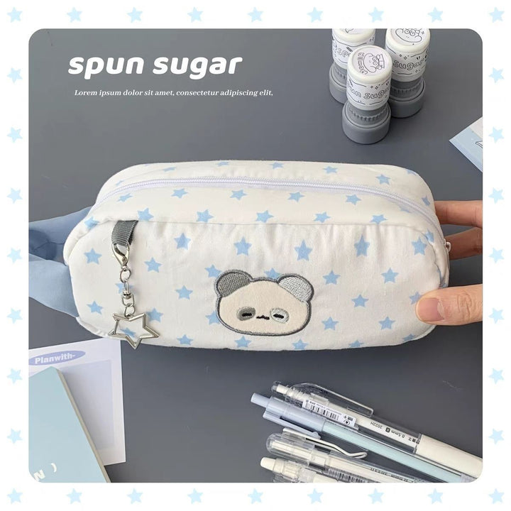 Plush Panda-Themed Pencil Case