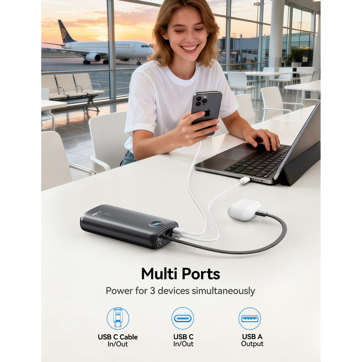 High-performance power bank with digital charging display and 45W fast charging function Kalsten