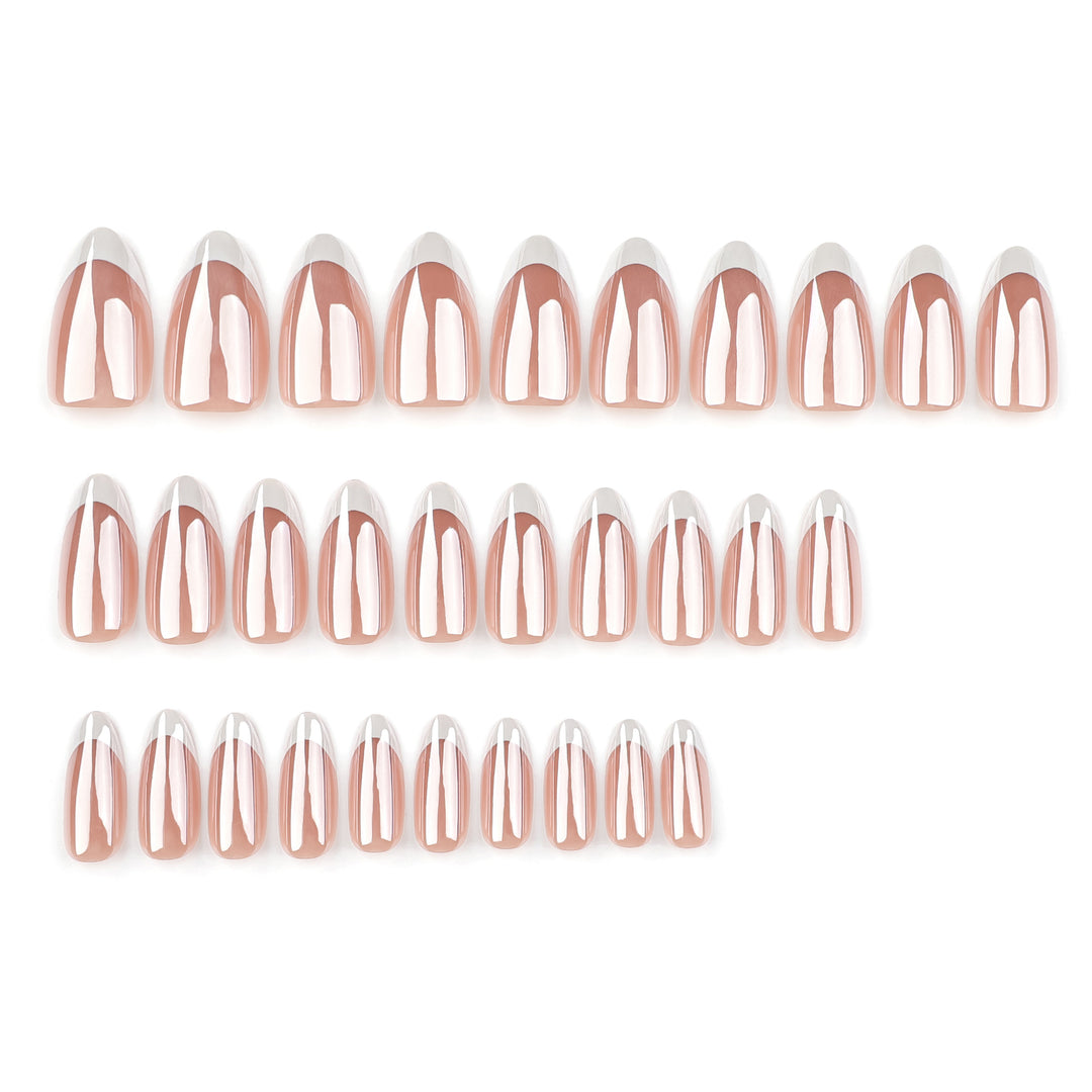 Artistic Gel Nails with Elegant French Tip Design Kalsten