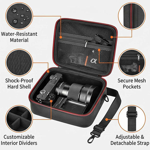 Camera bag with careful interior division Kalsten