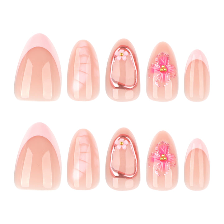 Artistic acrylic nails with floral design Kalsten