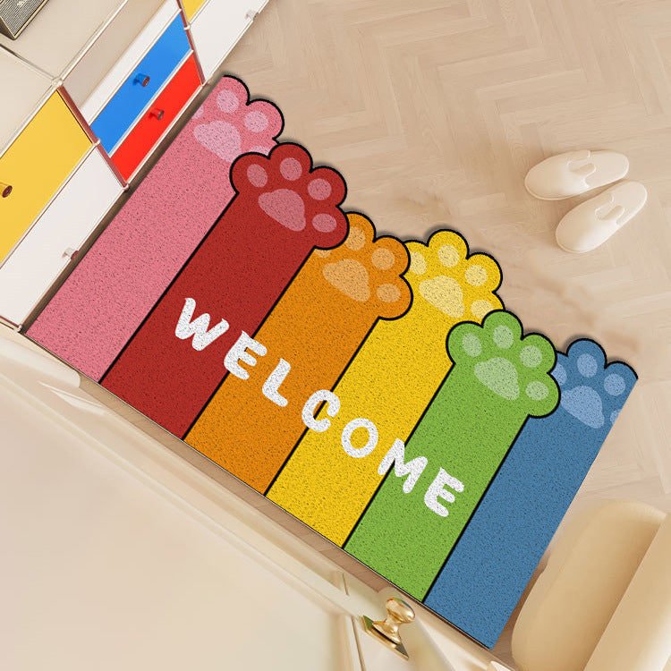 Unisex Playful Cartoon Cat-Themed Welcome Mat Kalsten