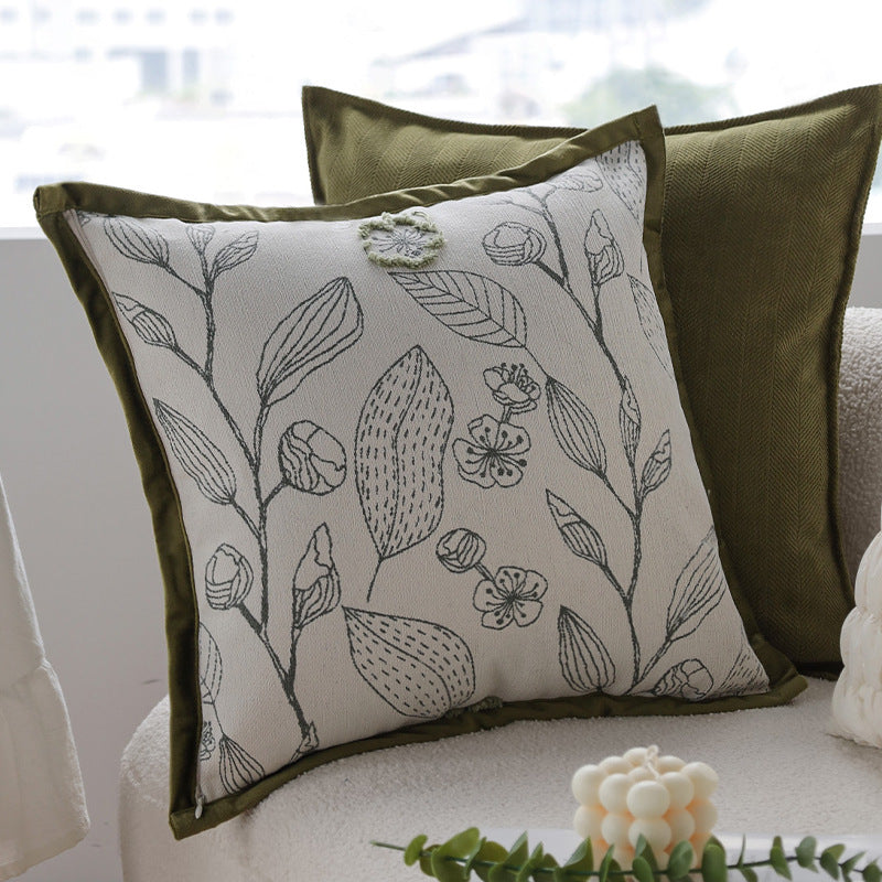 Patterned decorative cushion with textured chenille surface Kalsten