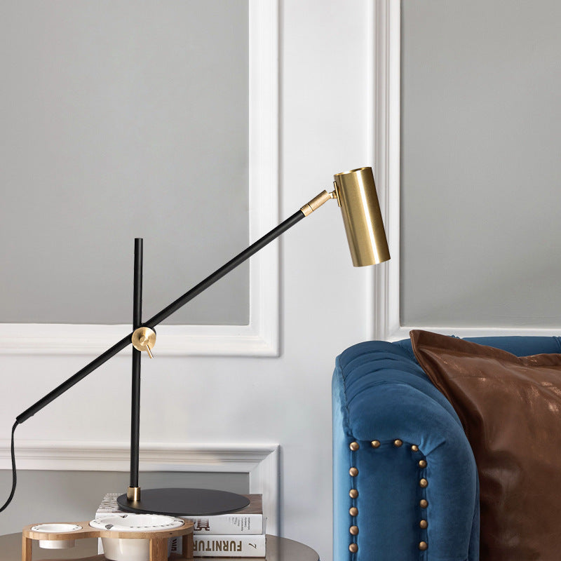 Adjustable Desk Lamp with Gold Accent