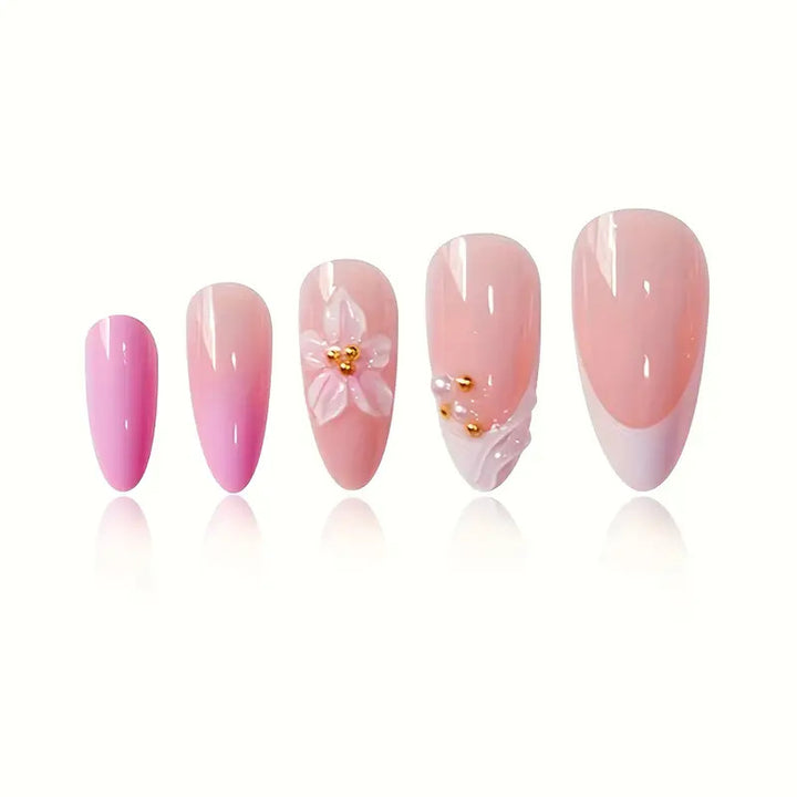 Artistic Floral Design Press-On Nail Set Kalsten