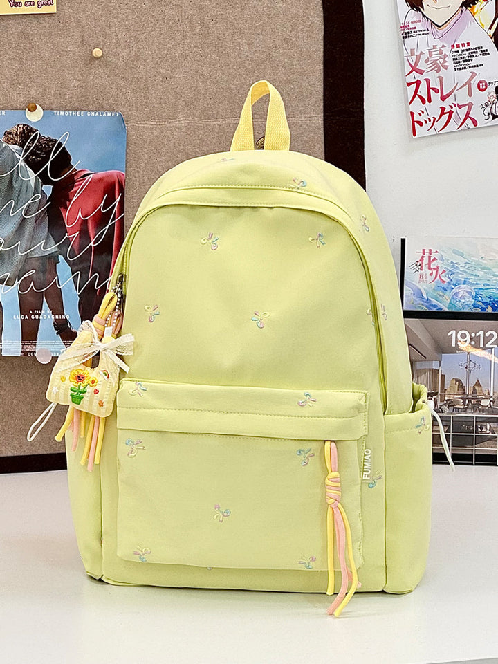 Charming Embroidered School Backpack