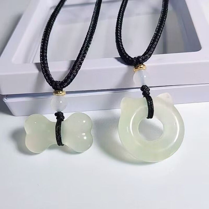 Cute Cat and Bone Pendant Necklace Kalsten