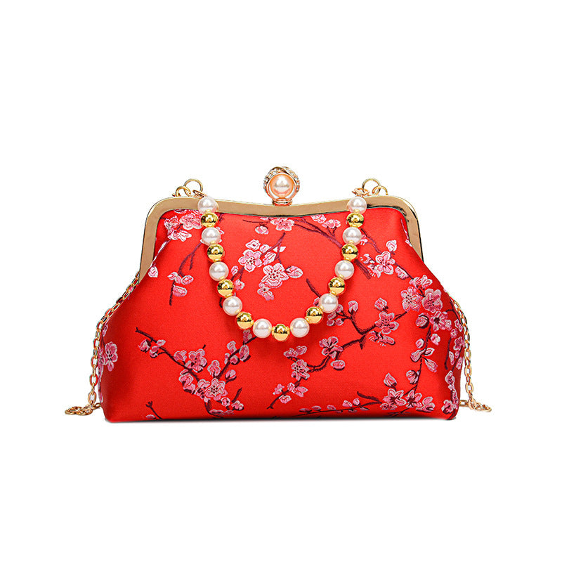 Floral Print Evening Clutch