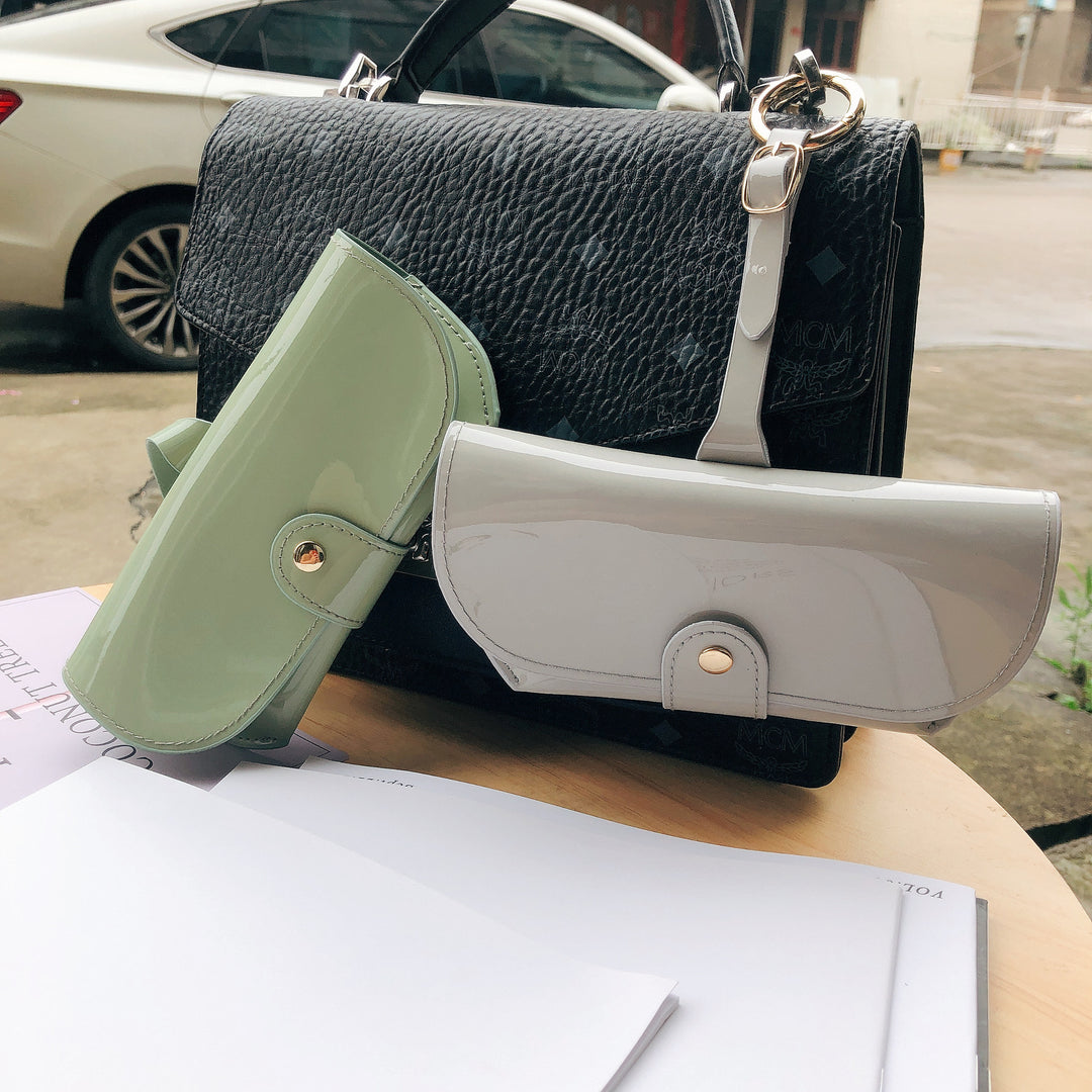 Stylish Patent Leather Eyeglasses Case Kalsten