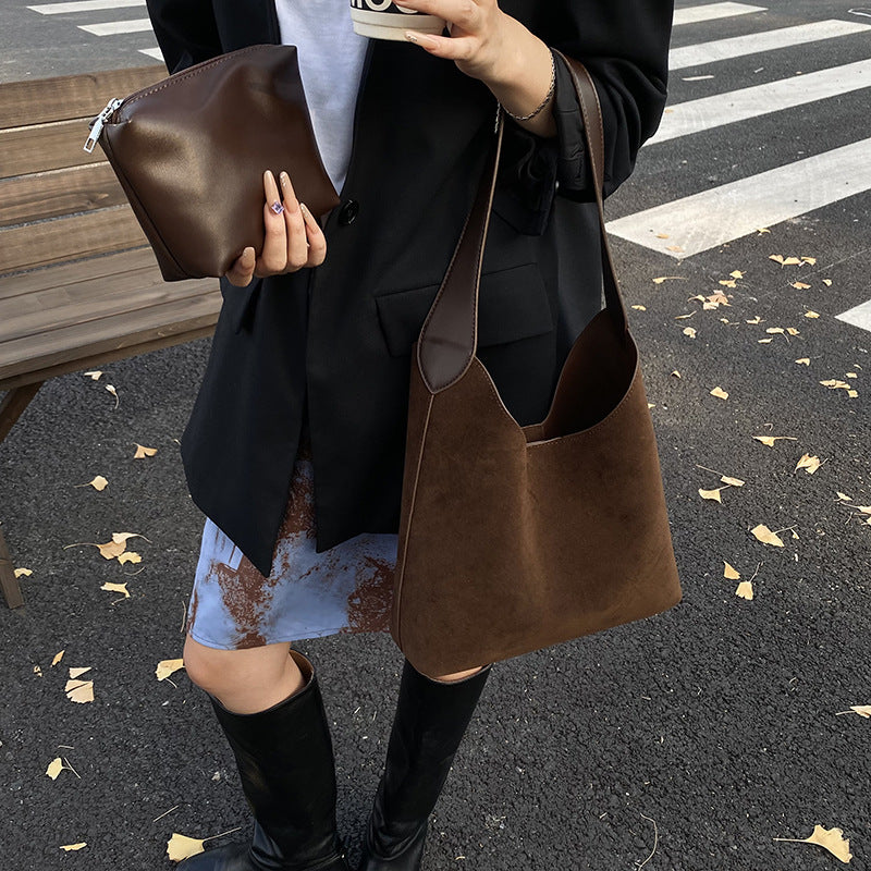 Suede Hobo Handbag Kalsten