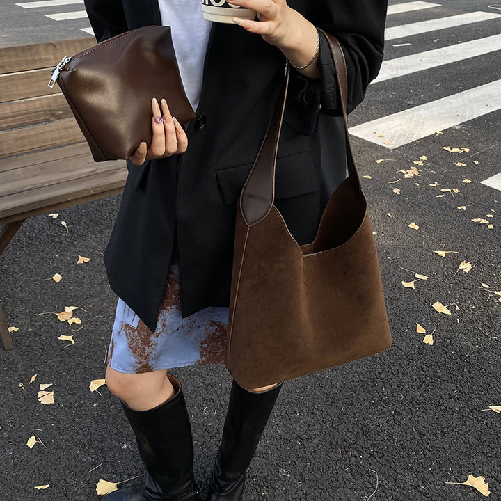 Suede Hobo Handbag Kalsten