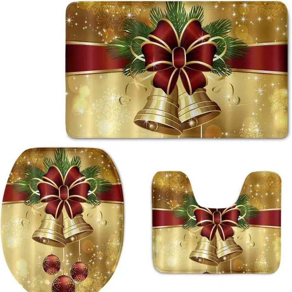 Christmas-Themed Bathroom Mat Set