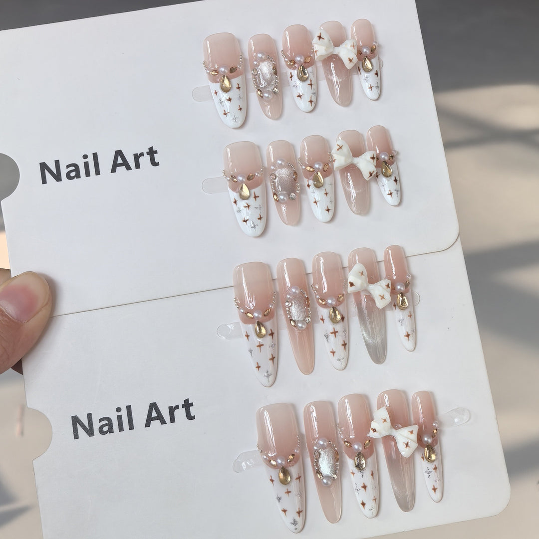 Premium Decorative Press-On Nail Set Kalsten