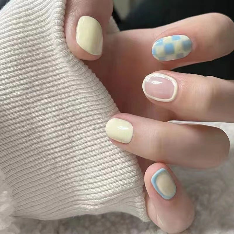Artistic Color Block Press-On Nails