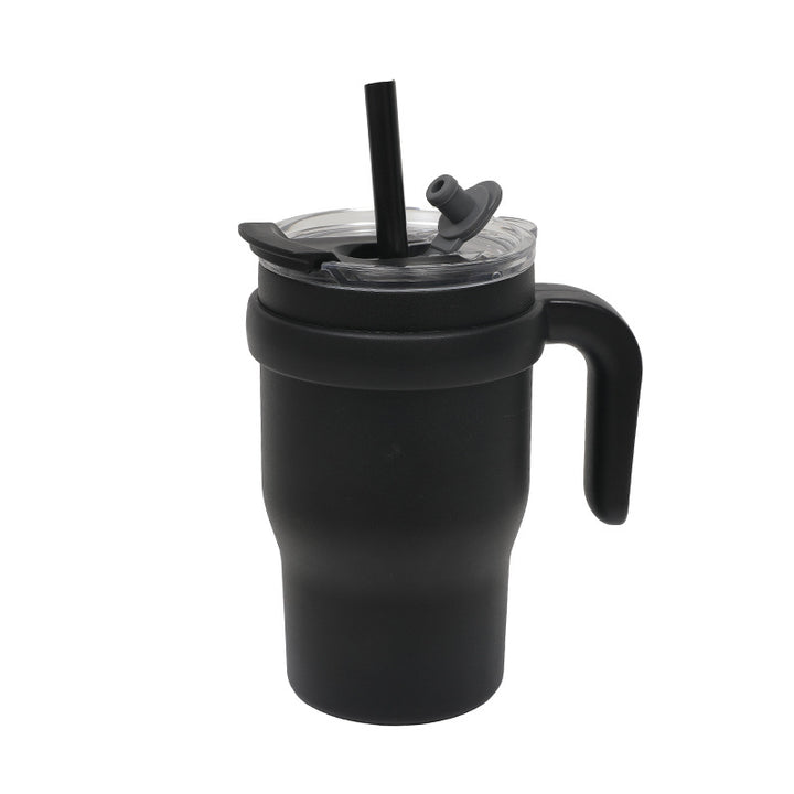 Unisex Insulated Reusable Cup with Flexible Straw and Convenient Handle Kalsten