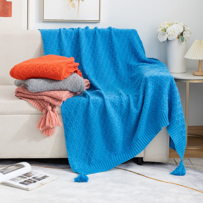 Cozy Knitted Throw Blanket