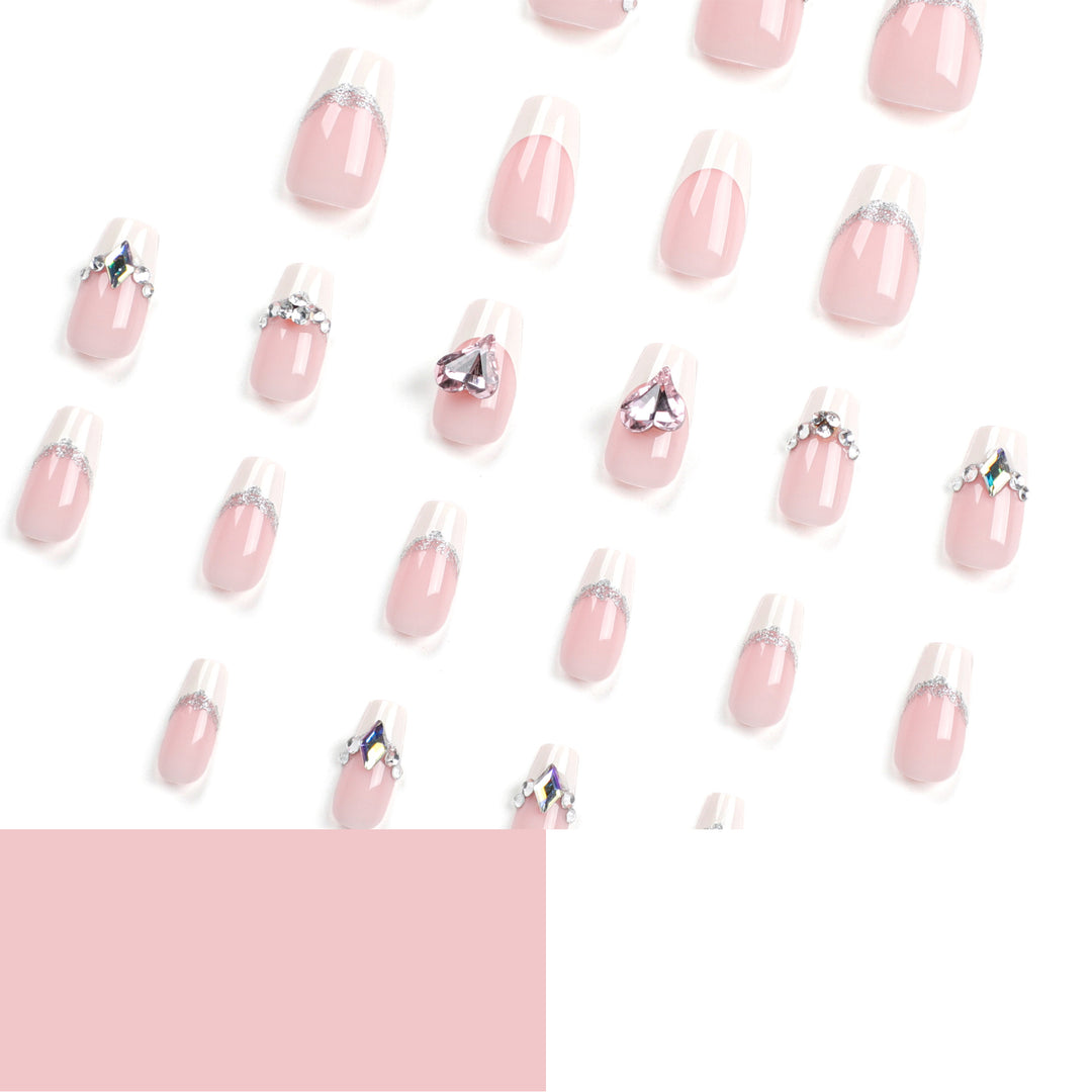 Artistic Nail Extensions with Gemstone Decorations Kalsten