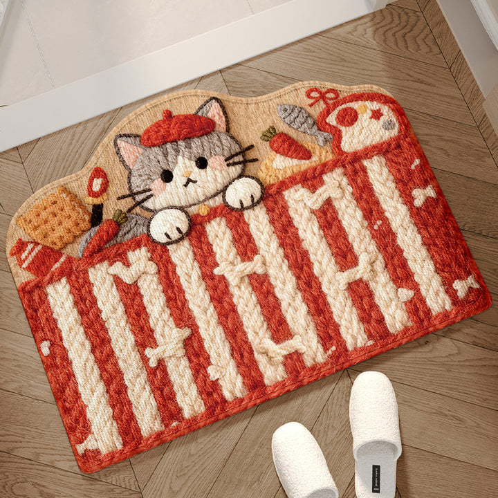 Playful Dog-Themed Welcome Mat Kalsten