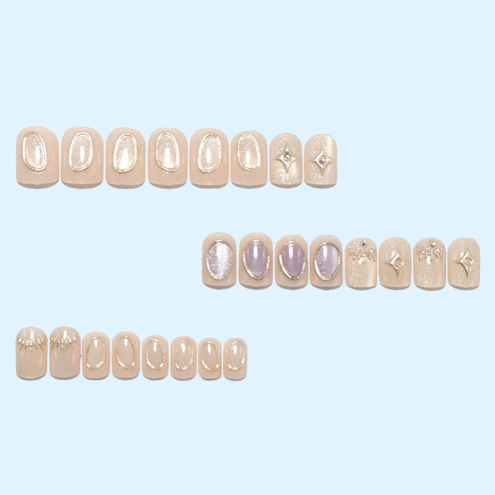 Decorative artificial nails with shimmering and glittering accents Kalsten