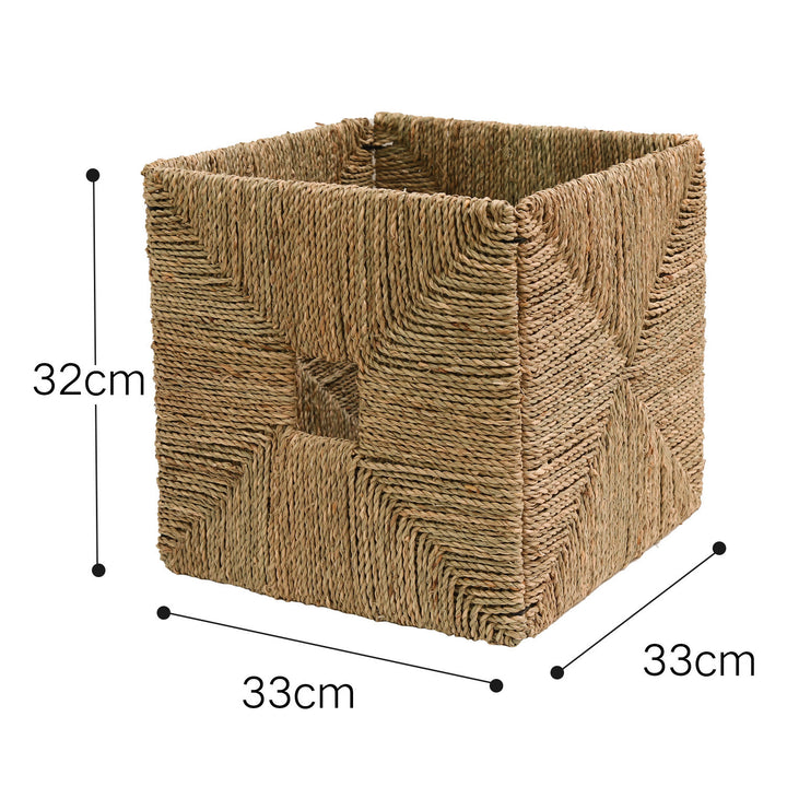 Rectangular storage basket with handwoven design Kalsten