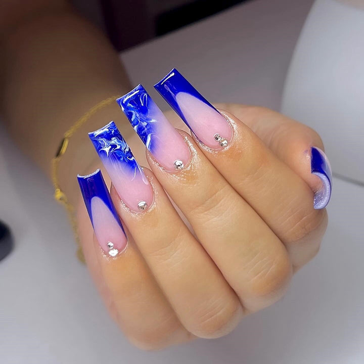 Ornate Butterfly-Inspired Acrylic Nail Extensions Kalsten
