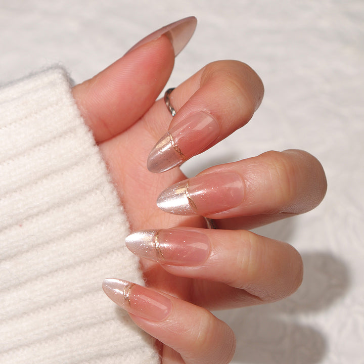 Elegant Stiletto Press-On Nails with Pearlescent Finish Kalsten