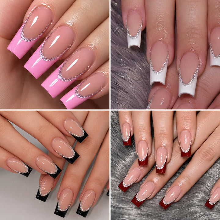 Premium Artificial Nail Set with Elegant Decoration Kalsten