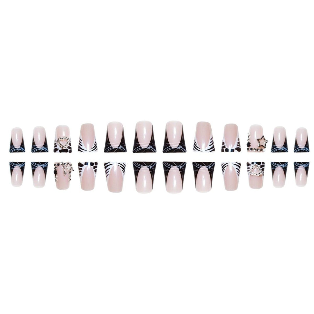Glamorous Rhinestone Accent Nail Extensions Kalsten