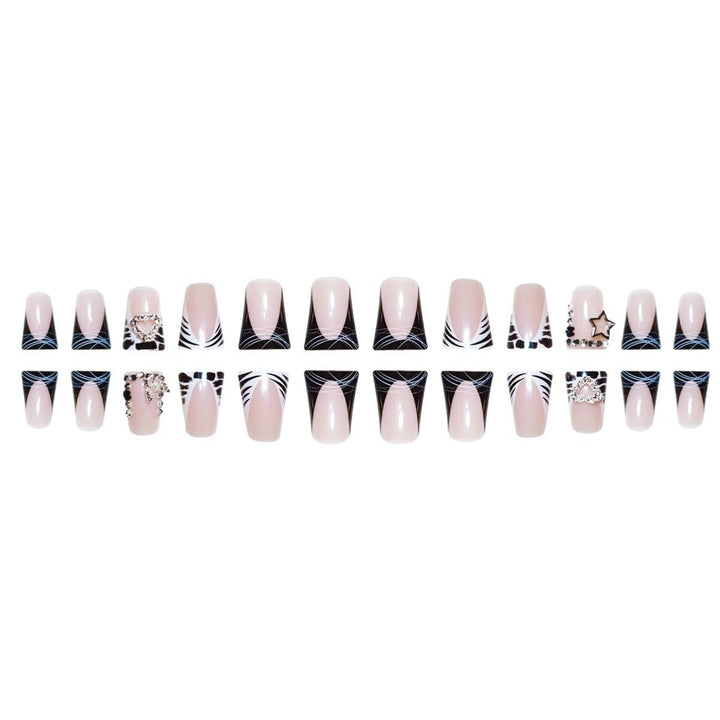 Glamorous Rhinestone Accent Nail Extensions Kalsten