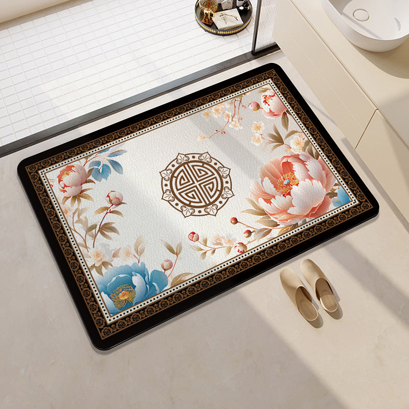 Stylish Citrus-Themed Bath Mat Kalsten
