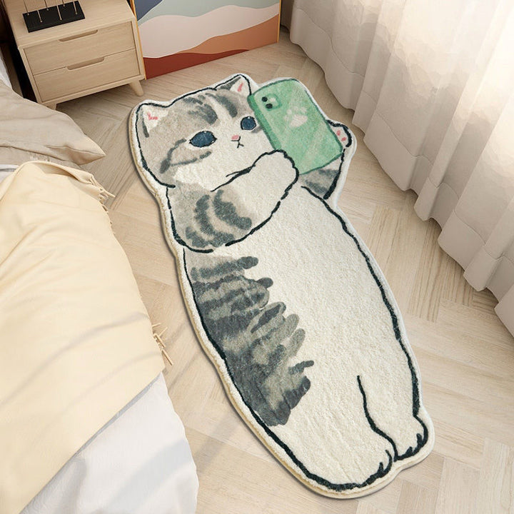 Cartoon Cat-Shaped Area Rug Kalsten