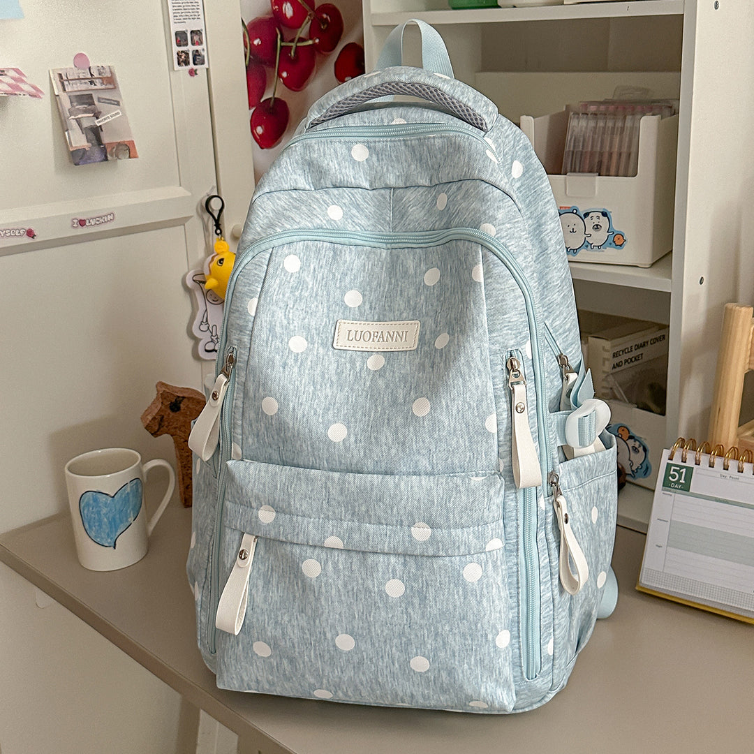 Stylish Polka Dot Patterned Backpack Kalsten