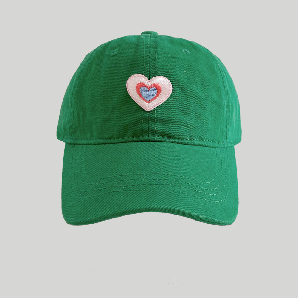Embroidered Heart Cap