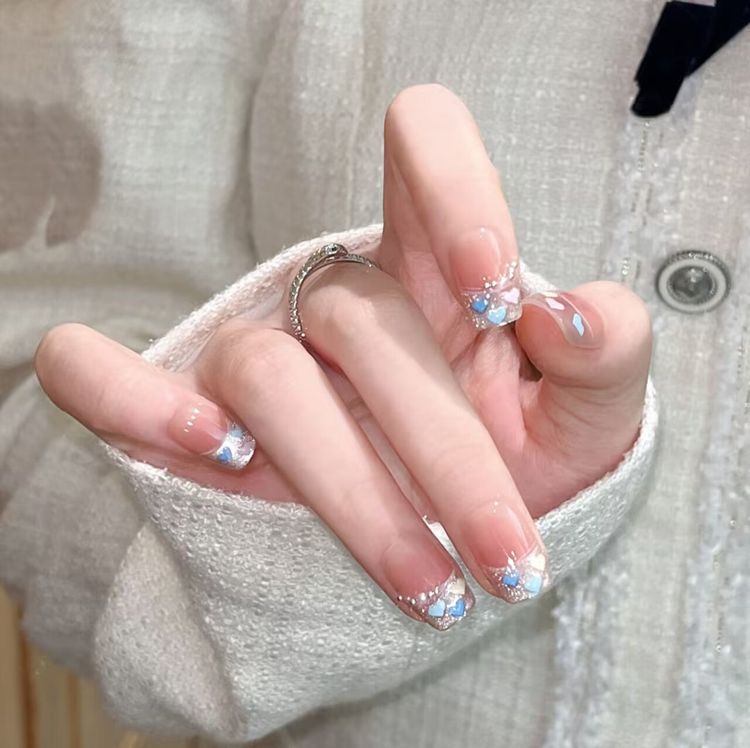 Artistic Floral Press-On Nail Set Kalsten
