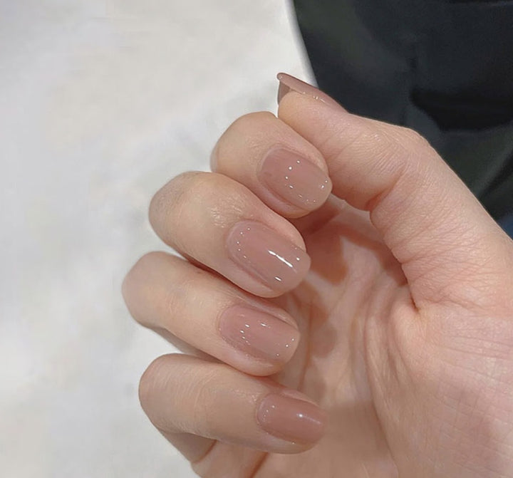 Glossy Short Press-On Nails