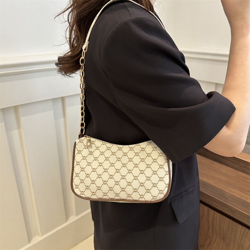 Chain-Handle Fashion Handbag