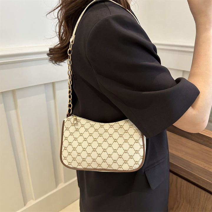 Chain-Handle Fashion Handbag
