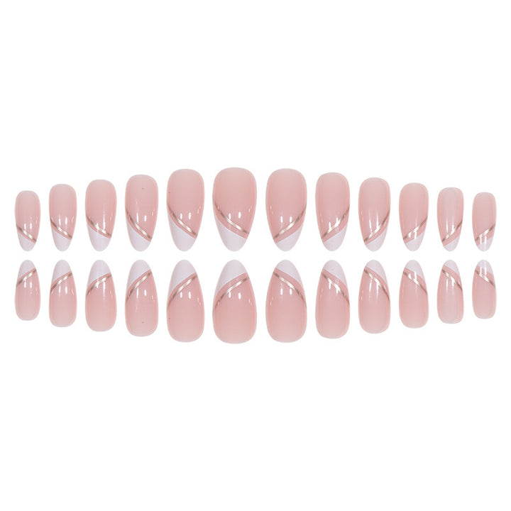 Elegant French Tip Acrylic Press-On Nails Kalsten 1789085823