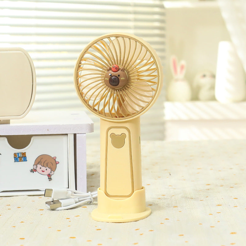 Women's Portable Mini Hand Fan with Cute Bear Design Kalsten