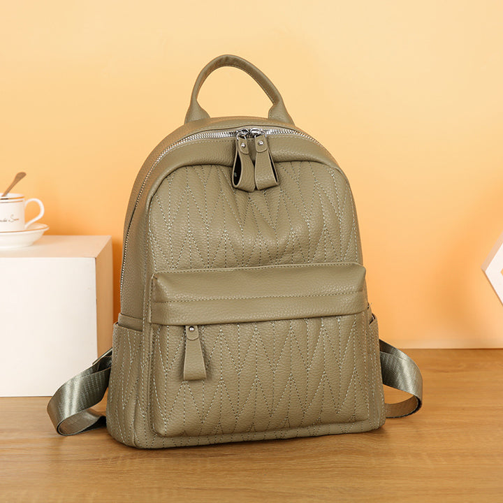 Quilted Leather Backpack Kalsten