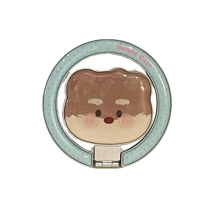 Hand mirror in heart-shaped design with cute bear motif Kalsten